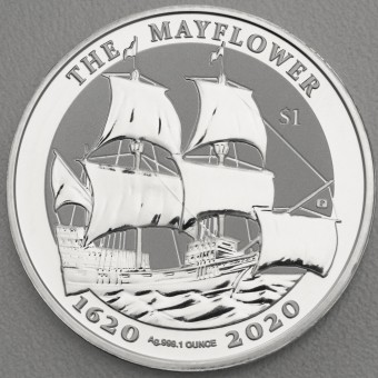 Silbermünze 1oz "Mayflower" 2020 (Virgin Islands) 