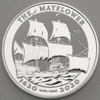 Silbermünze 1oz "The Mayflower" 2020 (PL) 400th Anniversary (Britische Jungferninseln)