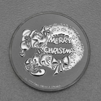Silbermünze 1oz "Mickey Mouse Christmas" 2021 Disney (Niue)