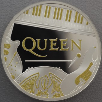 Silbermünze 1oz " Queen UK" 2020 (PP) coloriert Music Legends