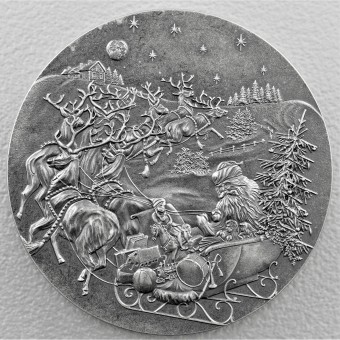 Silbermünze 1oz "The Night Before Christmas" 2019 (AF) (Salomonen)