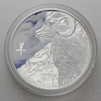 Silbermünze 1oz "Lunar Goat" 2015 (koloriert) (Niue)