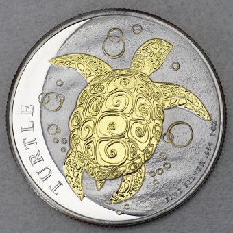 Silbermünze 1oz "Schildkröte" 2021 (vergoldet) (Niue)