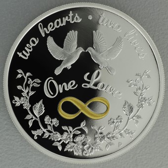 Silbermünze 1oz "ONE LOVE" 2020 (PP) 