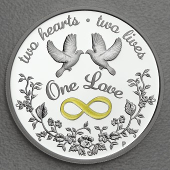 Silbermünze 1oz "One Love" 2022 (PP/koloriert) (Australien)