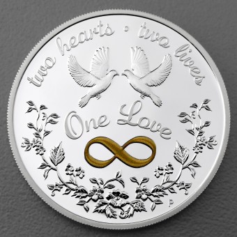 Silbermünze 1oz "One Love" 2023 (PP/koloriert) (Australien)