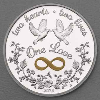 Silbermünze 1oz "ONE LOVE" 2024 (PP) 