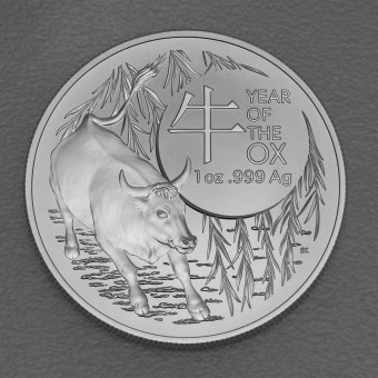 Silbermünze 1oz "Ochse" 2021 Lunar II – Royal Australian Mint (Australien)