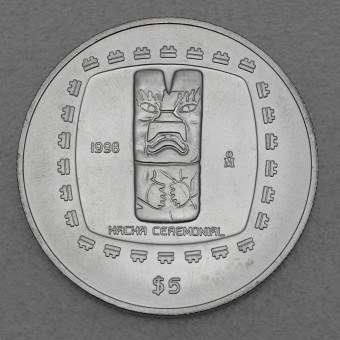 Silbermünze 1oz "Jadebeil" 1998 Präkolumbische Kulturen – Olmeken (Mexiko)