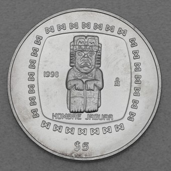 Silbermünze 1oz "Jaguarmaske" 1998 Präkolumbische Kulturen – Olmeken (Mexiko)
