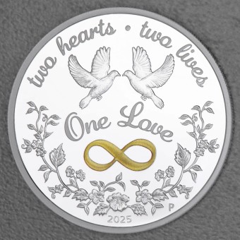 Silbermünze 1oz "One Love" 2025 (PP/koloriert) (Australien)