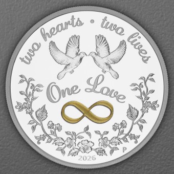 Silbermünze 1oz "One Love" 2026 (PP/koloriert) (Australien)