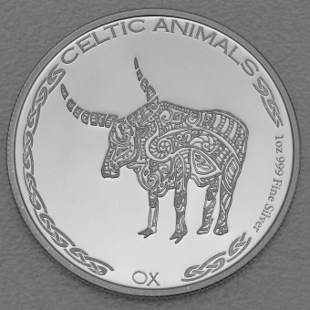 Silbermünze 1oz "Ox" 2020 Celtic Animals (Tschad)