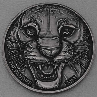 Silbermünze 1oz "Panther" 2013 Antik Finish (Elfenbeinküste)
