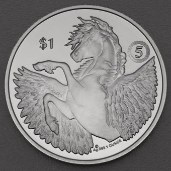 Silbermünze 1oz "Pegasus" 2022 "5th Anniversary" 19% (Britische Jungferninseln)