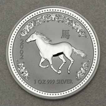 Silbermünze 1oz "Pferd" 2002 Lunar I – Year of the Horse 19% (Australien)
