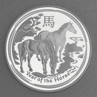Silbermünze 1oz "Pferd" 2014 (PP) Lunar II – Year of the Horse (Australien)