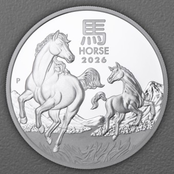 Silbermünze 1oz "Pferd" 2026 (PP) Lunar III – Year of the Horse (Australien)