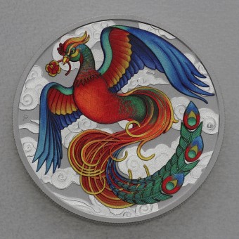 Silbermünze 1oz "Phoenix 2022" coloriert Chinese Myths & Legends