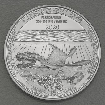 Silbermünze 1oz "Plesiosaurus 2020" Prehistoric Life