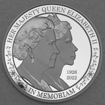 Silbermünze 1oz "Queen Elizabeth II 2022" Double Portrait (Barbados)