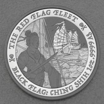 Silbermünze 1oz "Red Flag Fleet - Ching Shih" 2021 Black Flag Serie (Tuvalu)