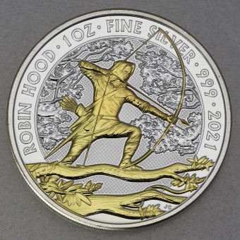 Silbermünze 1oz "Robin Hood" 2021 (vergoldet) Myths and Legends (Großbritannien)