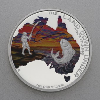 Silbermünze 1oz "Rock Fishing 2014" Land down under (Australien)