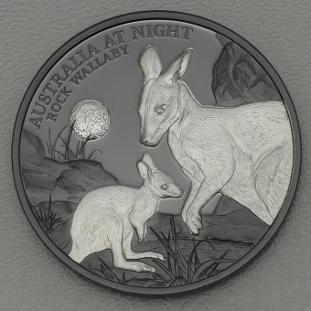 Silbermünze 1oz "Rock Wallaby" 2024 Australia at Night (Niue)