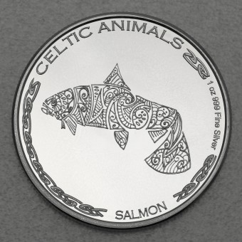 Silbermünze 1oz "Salmon 2021" (Tschad) Celtic Animals Serie