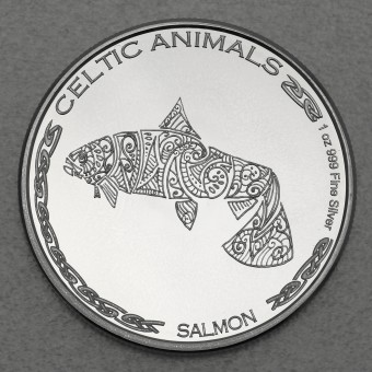 Silbermünze 1oz "Salmon" 2021 Celtic Animals (Tschad)