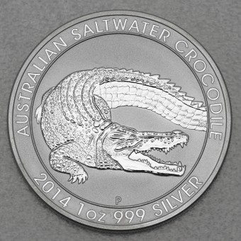 Silbermünze 1oz "Saltwater Crocodile" 2014 (Australien)