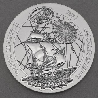 Silbermünze 1oz "Santa Maria" 2017 Nautical Ounce 19% (Ruanda)