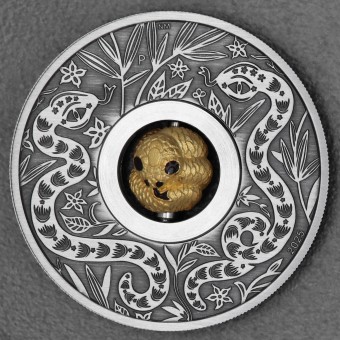 Silbermünze 1oz "Schlange" 2025 (AF) Rotating Charm – Year of the Snake (Tuvalu)