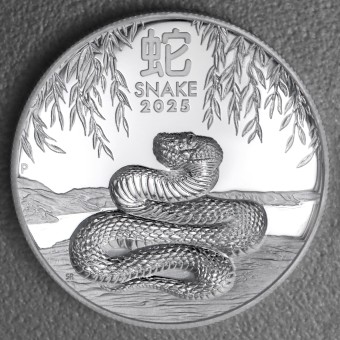 Silbermünze 1oz "Schlange" 2025 (PP/HR) Lunar III – Year of the Snake (Australien)