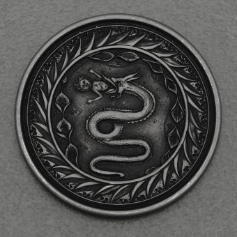 Silbermünze 1oz "Schlange v. Mailand 2020" (Samoa) Antik-Finish