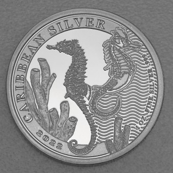 Silbermünze 1oz "Seahorse 2022" (Barbados) 