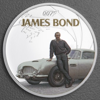 Silbermünze 1oz "Sean Connery" 2024 (PP/koloriert) James Bond (Tuvalu)