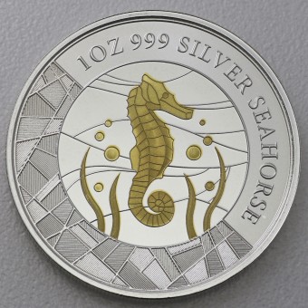 Silbermünze 1oz "Seepferdchen" 2018 (vergoldet) (Samoa)