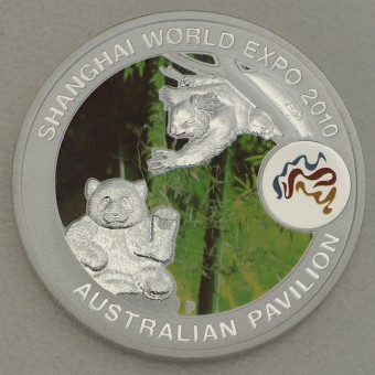 Silbermünze 1oz "Panda & Koala" 2010 Shanghai World Expo 2010 (Australien)