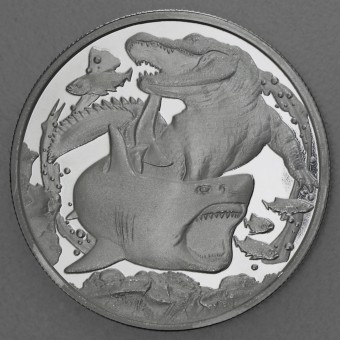 Silbermünze 1oz "Shark vs. Crocodile" 2022 Apex Predators diff. (Niue)