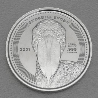 Silbermünze 1oz "Shoebill Stork" 2021 (Kongo)