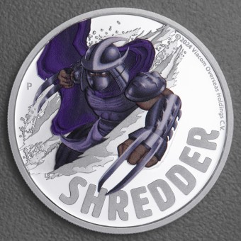 Silbermünze 1oz "Shredder" 2024 (PP/koloriert) Teenage Mutant Ninja Turtles™ (Tuvalu)