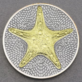 Silbermünze 1oz "Silver Star" 2021 (vergoldet) (Cook Islands)
