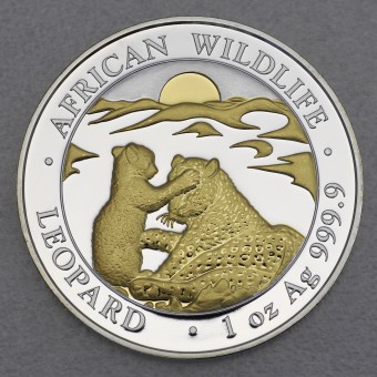 Silbermünze 1oz "Leopard" 2019 (vergoldet) African Wildlife (Somalia)