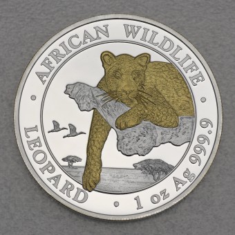 Silbermünze 1oz "Leopard" 2020 (vergoldet) African Wildlife (Somalia)