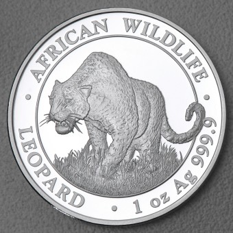 Silbermünze 1oz "Somalia Leopard 2023" African Wildlife Serie