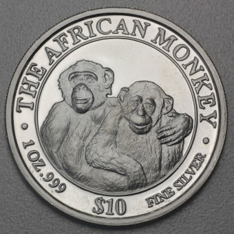 Silbermünze 1oz "Somalia Monkey 2000" 