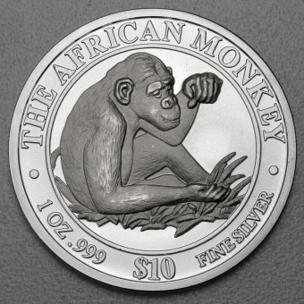 Silbermünze 1oz "Affe" 2002 The African Monkey (Somalia)