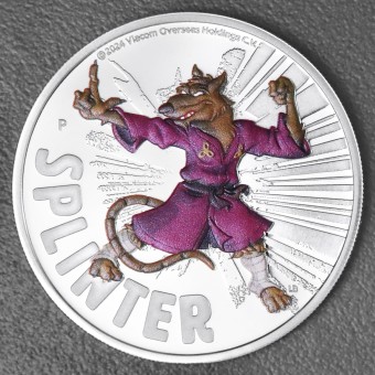Silbermünze 1oz "Splinter" 2025 (PP/koloriert) Teenage Mutant Ninja Turtles™ (Tuvalu)